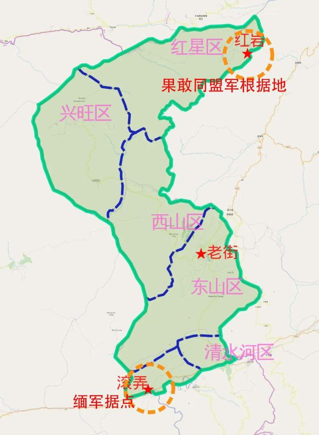老街是缅甸掸邦北部果敢自治区(果敢)的首府 老街是缅甸掸邦北部果敢自治区(果敢)的首府