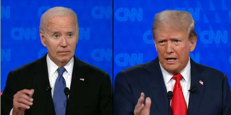 2024美国总统大选特朗普和拜登进行电视辩论